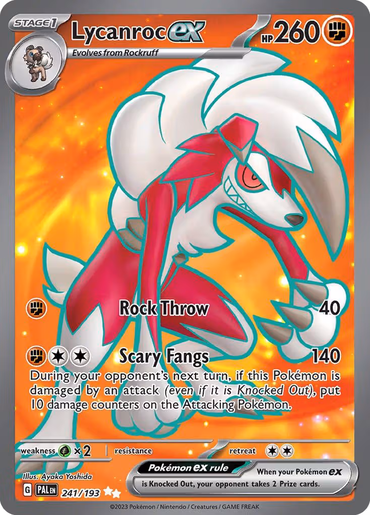 Lycanroc ex 241/193 Pokemon card