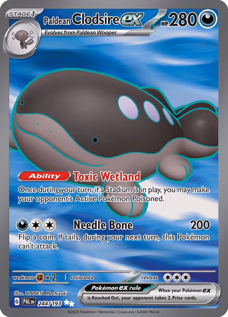 Paldean Clodsire ex 244/193 Pokemon card