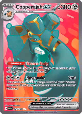 Copperajah ex 245/193 Pokemon card