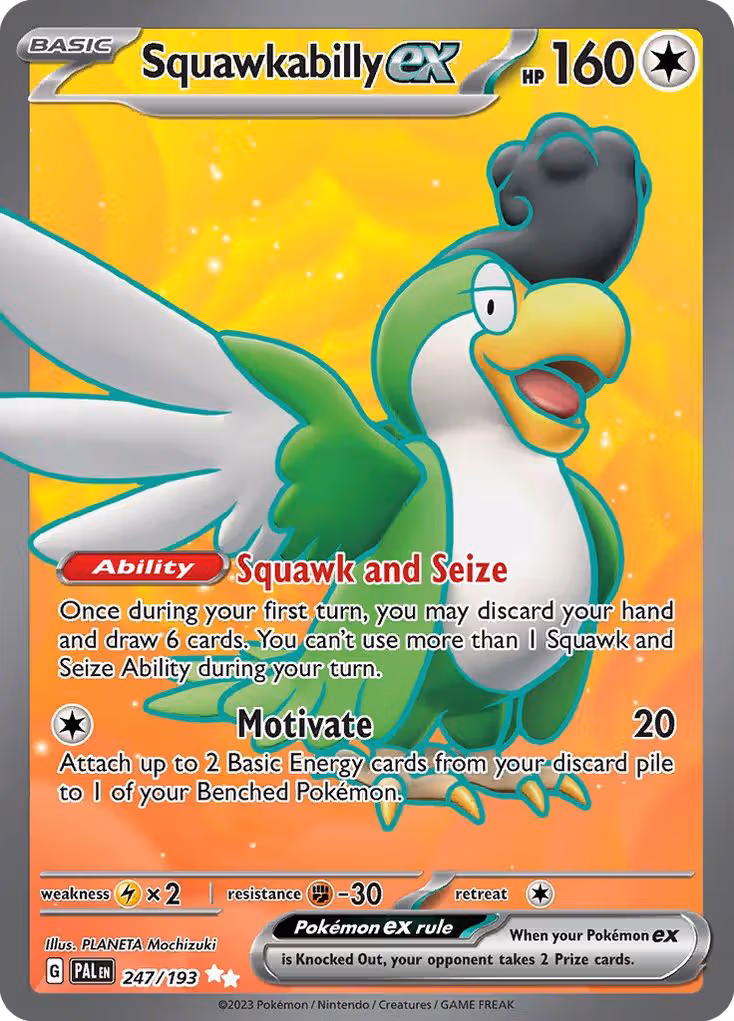 Squawkabilly ex 247/193 Pokemon card