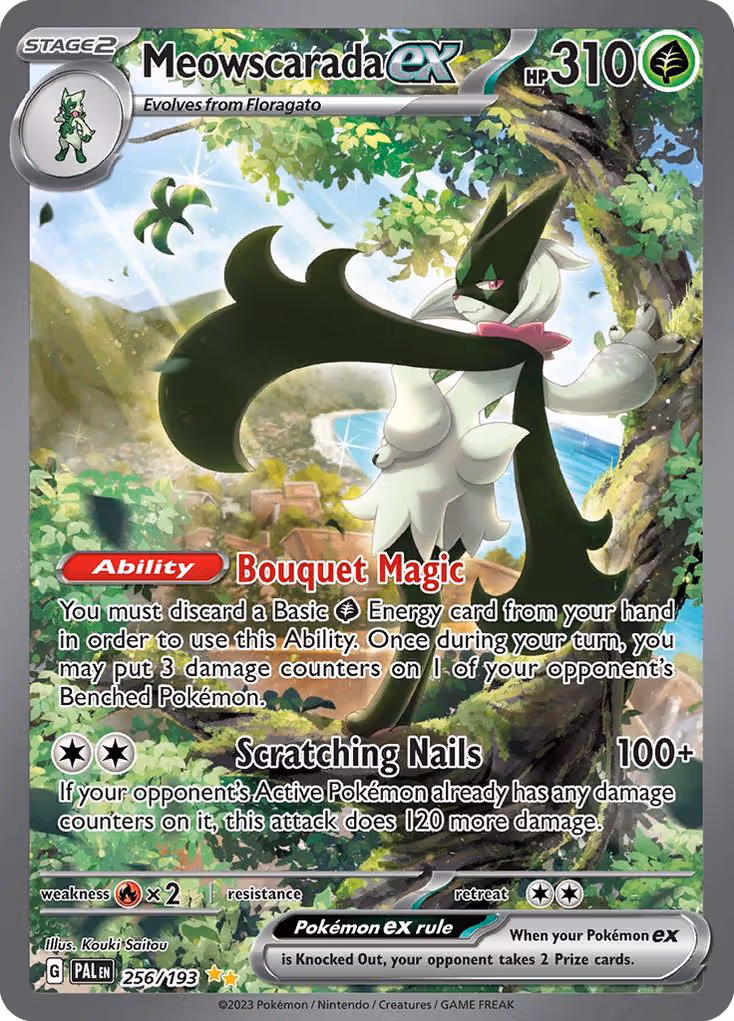 Meowscarada ex 256/193 Pokemon card