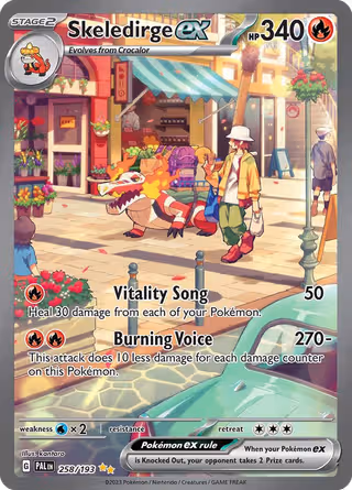 Skeledirge ex 258/193 Pokemon card