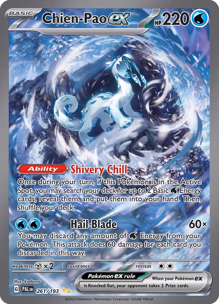Chien-Pao ex 261/193 Pokemon card
