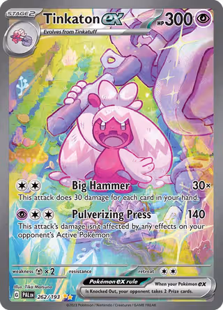 Tinkaton ex 262/193 Pokemon card
