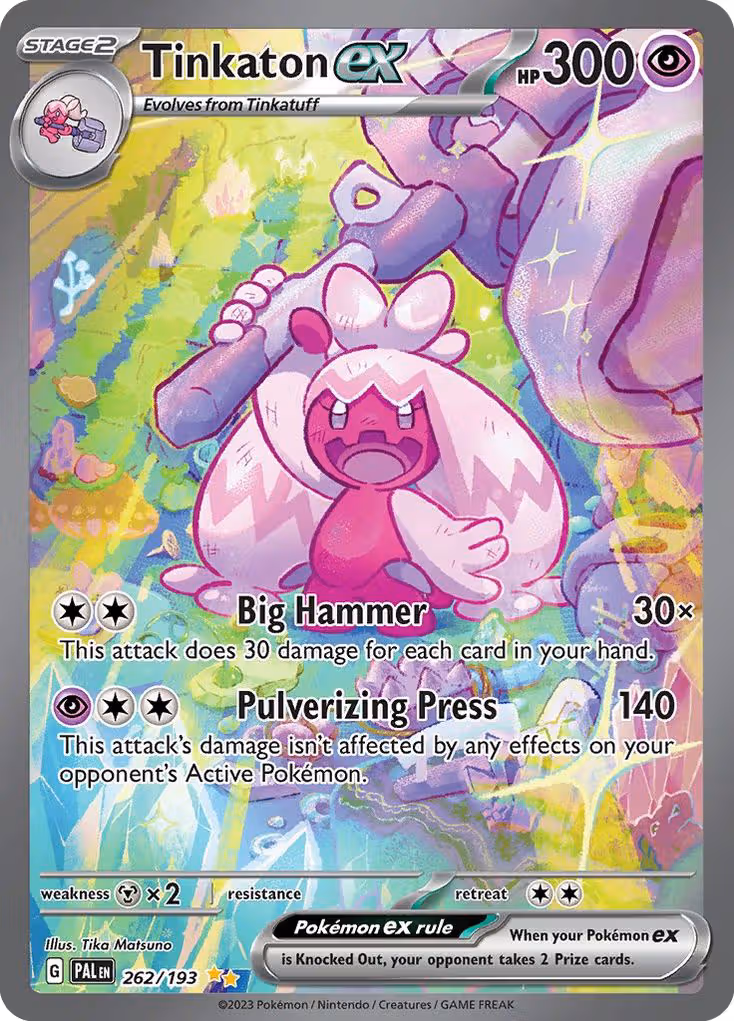 Tinkaton ex 262/193 Pokemon card