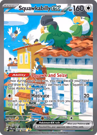 Squawkabilly ex 264/193 Pokemon card