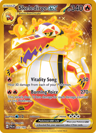 Skeledirge ex 272/193 Pokemon card