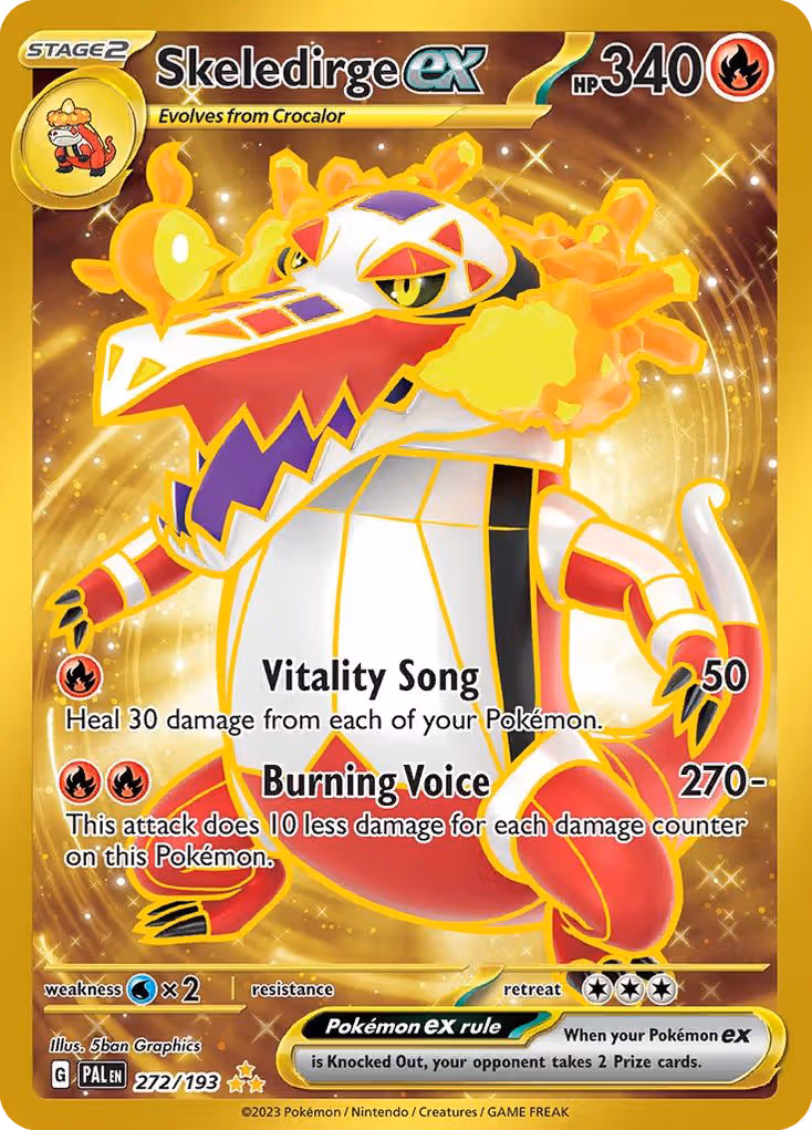 Skeledirge ex 272/193 Pokemon card