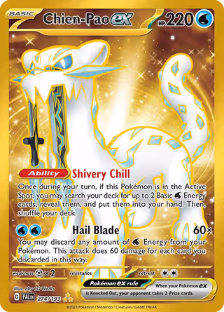 Chien-Pao ex 274/193 Pokemon card