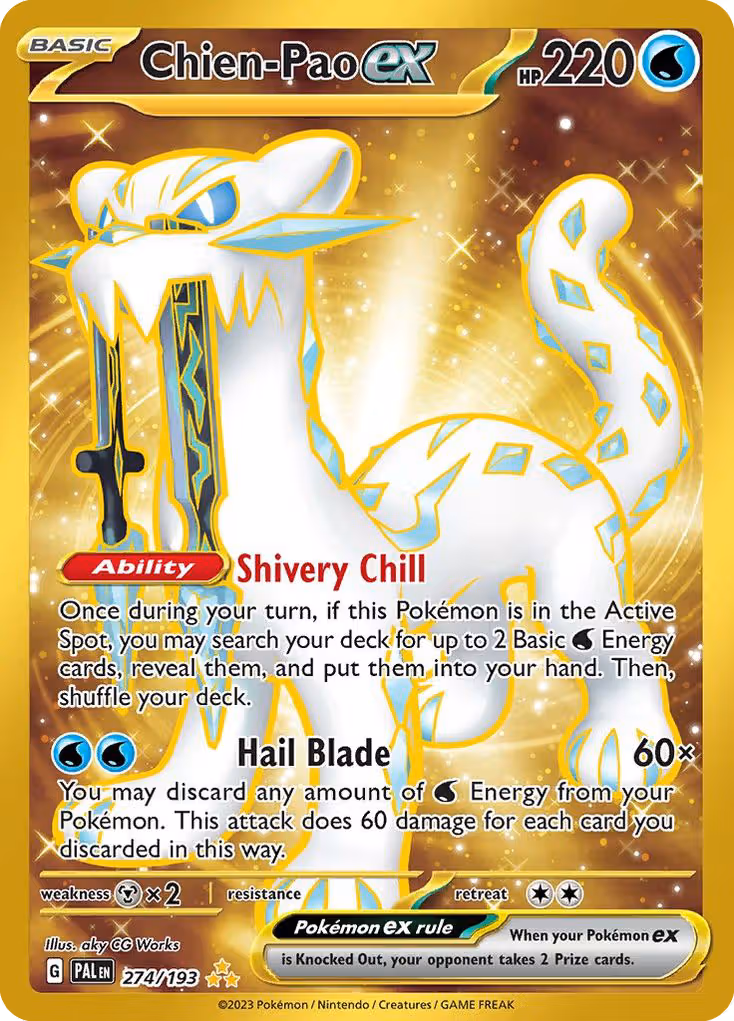 Chien-Pao ex 274/193 Pokemon card