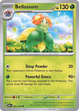 Bellossom 3/197 Pokemon card