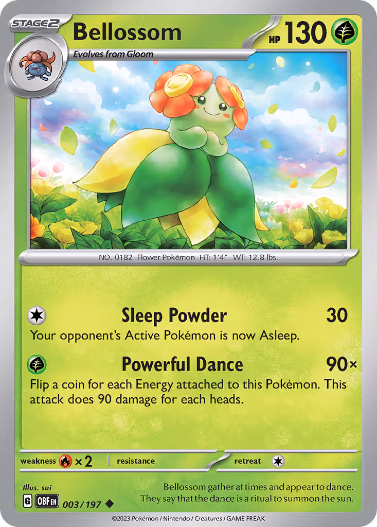 Bellossom 3/197 Pokemon card