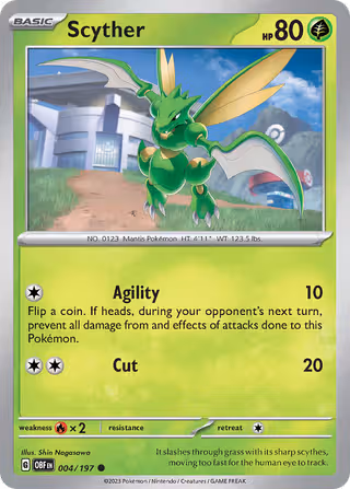 Scyther 4/197 Pokemon card