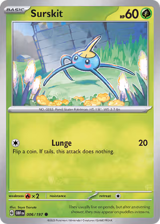 Surskit 6/197 Pokemon card