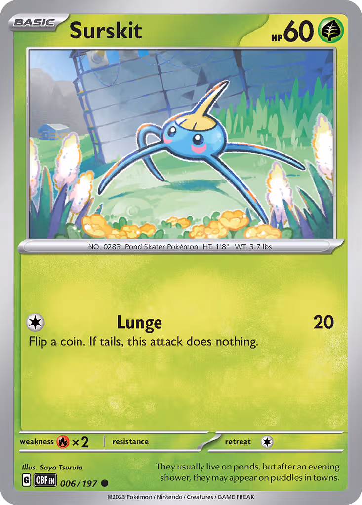 Surskit 6/197 Pokemon card