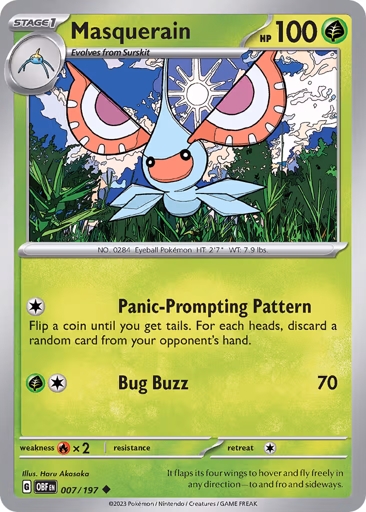 Masquerain 7/197 Pokemon card