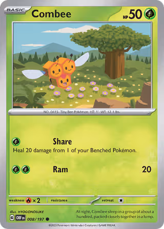 Combee 8/197 Pokemon card
