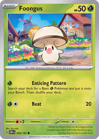 Foongus 9/197 Pokemon card