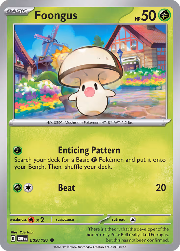 Foongus 9/197 Pokemon card