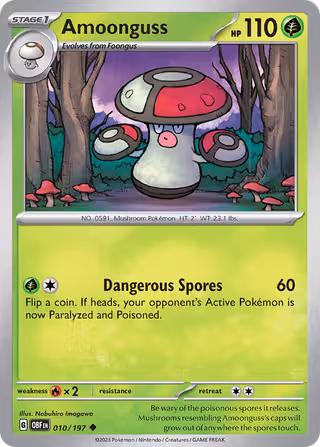 Amoonguss 10/197 Pokemon card