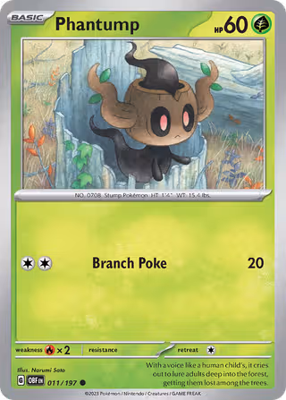 Phantump 11/197 Pokemon card