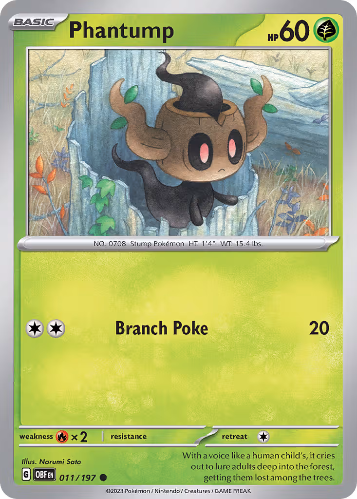 Phantump 11/197 Pokemon card