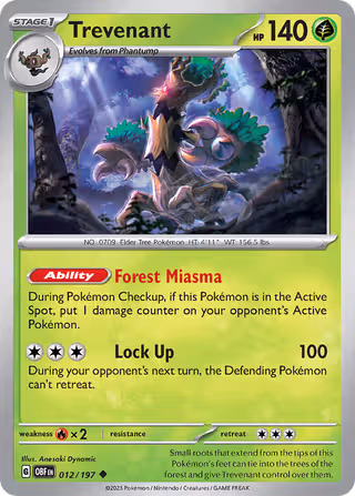 Trevenant 12/197 Pokemon card