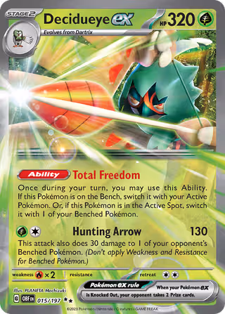 Decidueye ex 15/197 Pokemon card