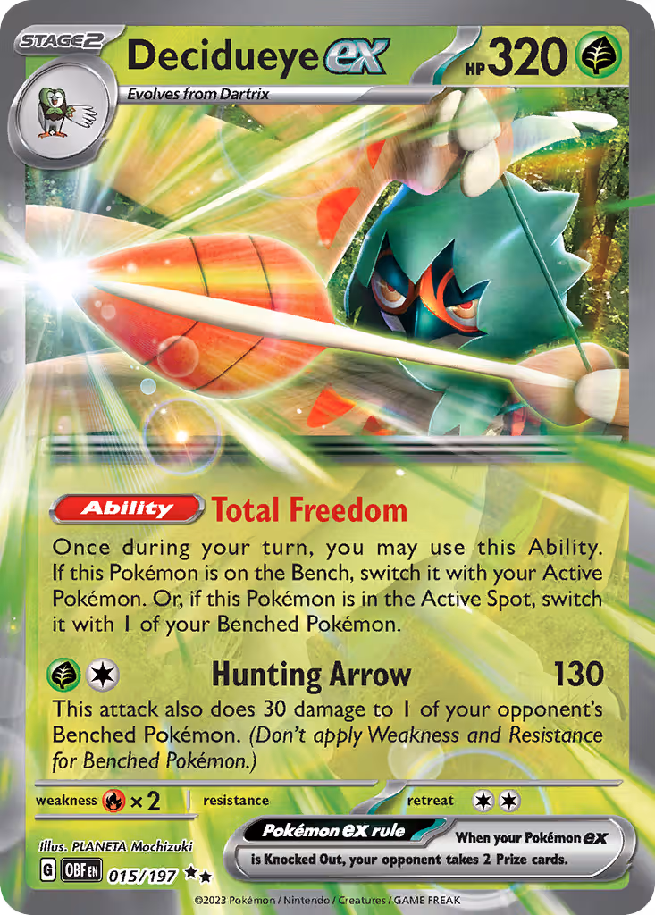 Decidueye ex 15/197 Pokemon card