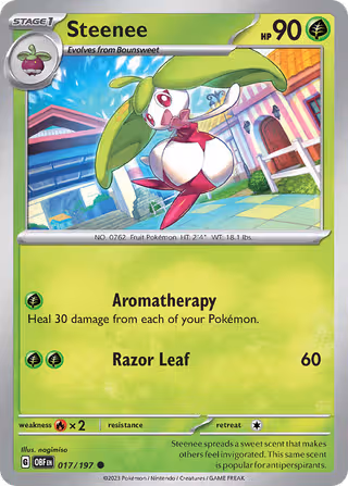 Steenee 17/197 Pokemon card