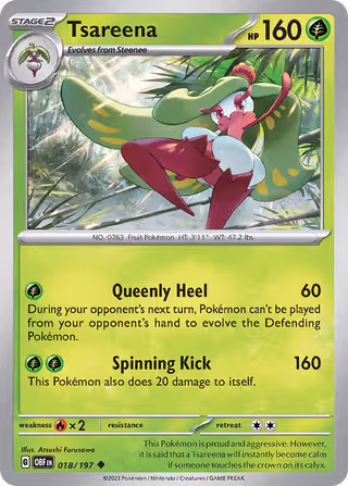 Tsareena 18/197 Pokemon card