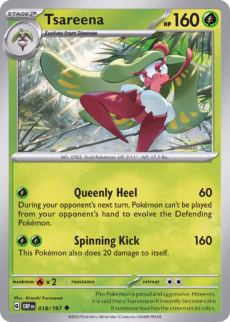 Tsareena 18/197 Pokemon card