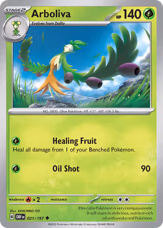 Arboliva 21/197 Pokemon card