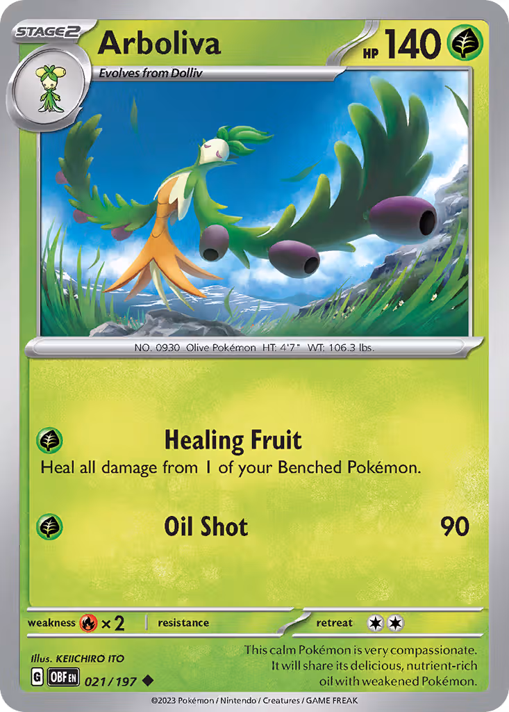 Arboliva 21/197 Pokemon card