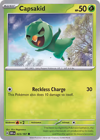 Capsakid 23/197 Pokemon card