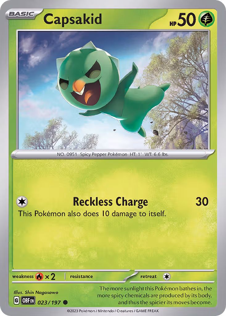 Capsakid 23/197 Pokemon card