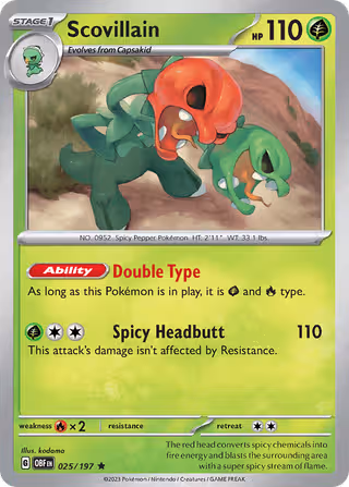 Scovillain 25/197 Pokemon card