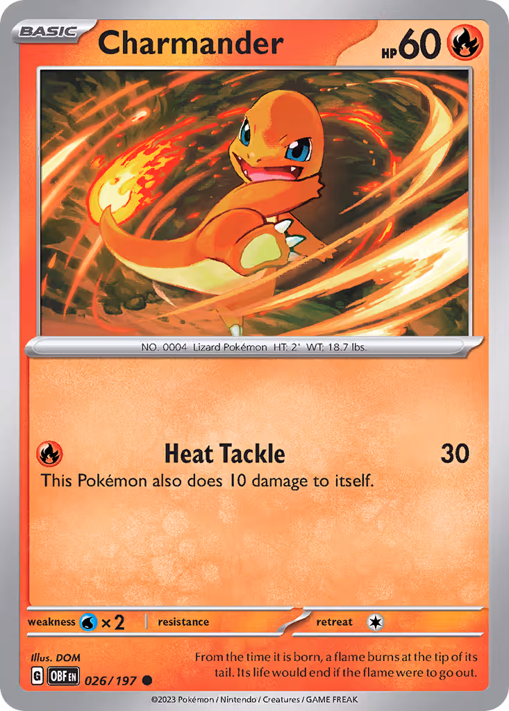 Charmander 26/197 Pokemon card