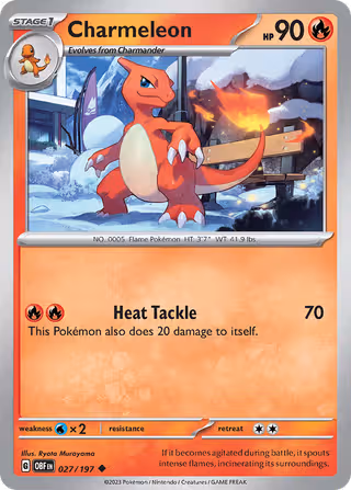 Charmeleon 27/197 Pokemon card