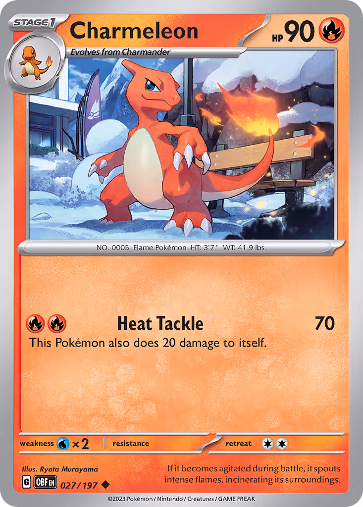 Charmeleon 27/197 Pokemon card