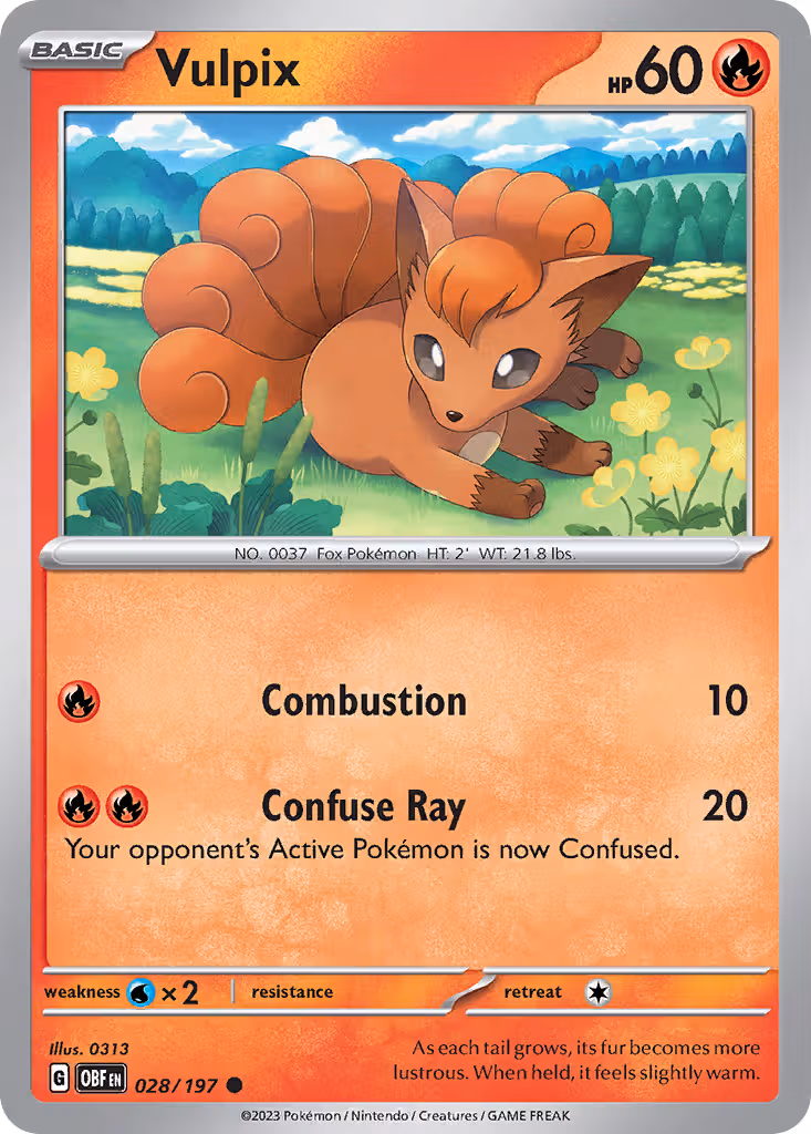 Vulpix 28/197 Pokemon card