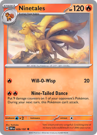 Ninetales 29/197 Pokemon card
