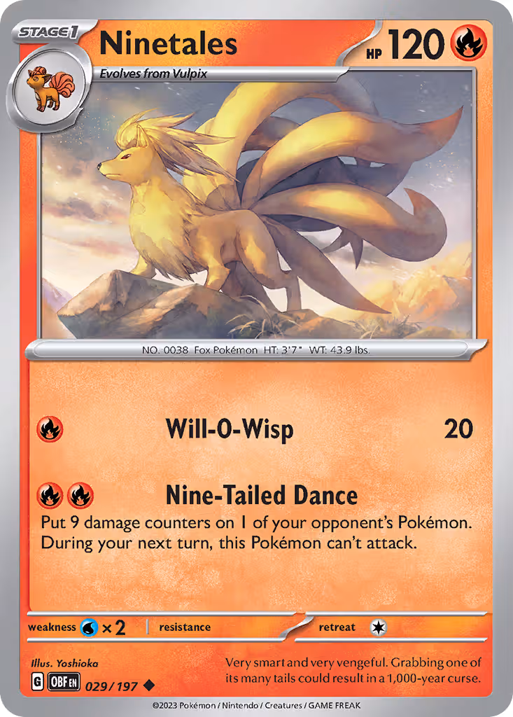 Ninetales 29/197 Pokemon card