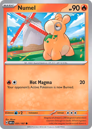Numel 31/197 Pokemon card