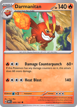 Darmanitan 35/197 Pokemon card