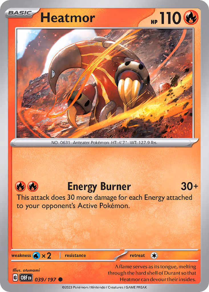 Heatmor 39/197 Pokemon card