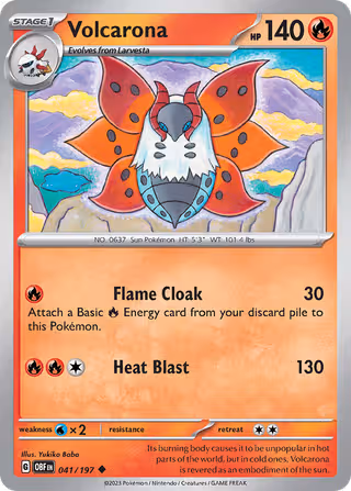 Volcarona 41/197 Pokemon card