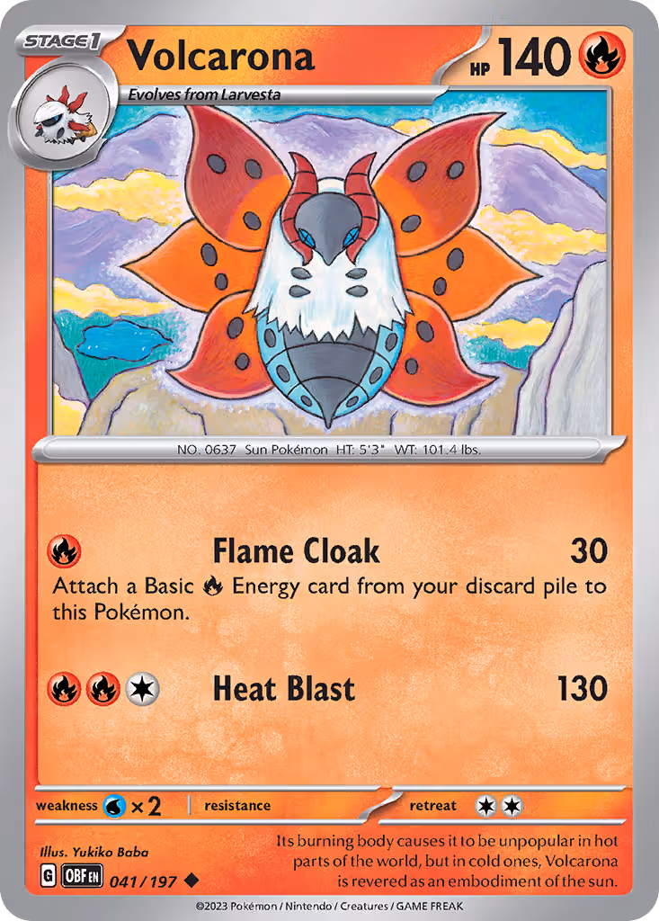Volcarona 41/197 Pokemon card