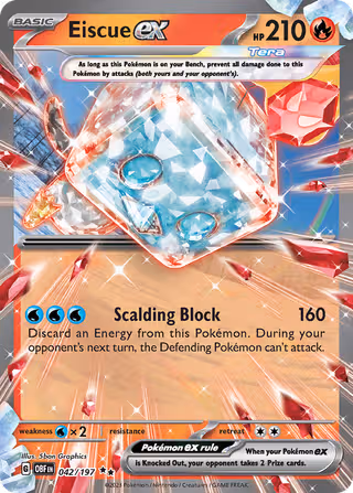 Eiscue ex 42/197 Pokemon card