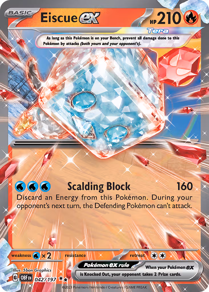 Eiscue ex 42/197 Pokemon card